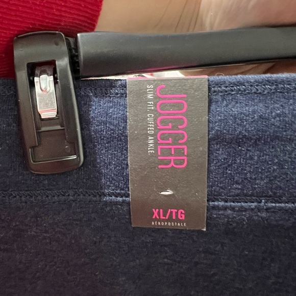 NEW NWT heather navy blue Aeropostale jogger sweats Sz XL large - Picture 6 of 8